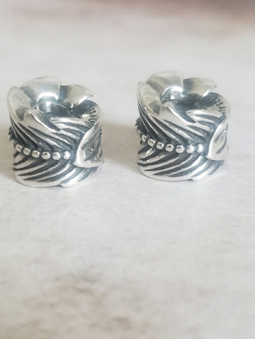 Pair of Rolling Leaves Charms